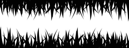 Grass border. silhouette for design. vector