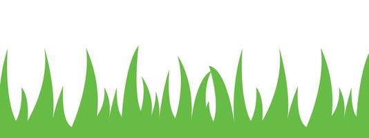 Green grass design flat illustration on white background vector