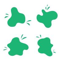 Abstract geometric forms, white liquid blobs. vector
