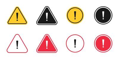 Warning sign with flat style design on white background vector