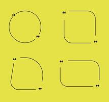 Set Of Blank Quote Frames. Quote bubbles of different forms. vector