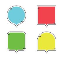Set of quote frames templates design. vector