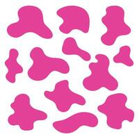 Organic pink blob shape in boho style. Abstract liquid blob shape. vector
