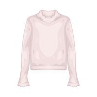 Illustration of turtleneck Sweater vector