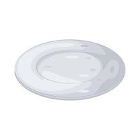Illustration of empty plate vector