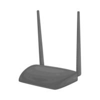 black wifi router vector