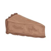 chocolate cake slice vector