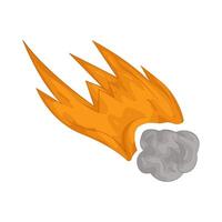 Illustration of a meteor vector