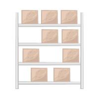 Illustration of storage rack vector