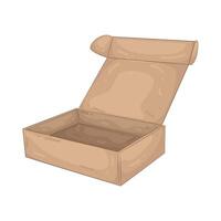 Illustration of open cardboard box vector