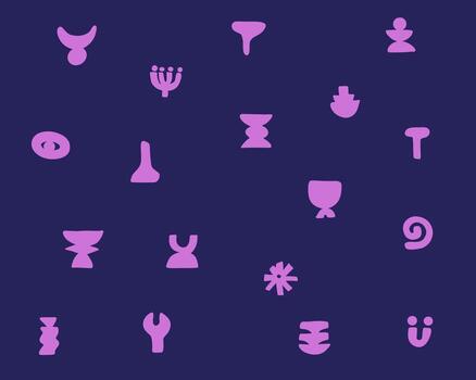 Abstract ethnic aztec symbol element pattern background fabric textile layout backdrop print art editable vector