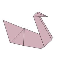 Duck Swan origami illustration vector
