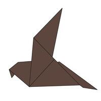 bird flying through origami illustration vector