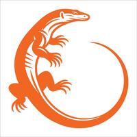 Fierce Monitor Lizard Agile Jungle Predator vector
