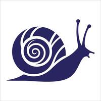 Stylized Snail Illustration with Swirl Pattern Shell Ideal for Wildlife Art Branding Wall Decals Home Decor and Nature Themed Graphic Designs vector