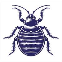 A bug with long legs and wings on a white background vector