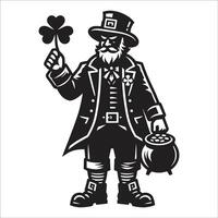 Illustration Of Cute And Beautiful Leprechaun In Cartoon Style Graphic Design Icons Isolated On White Background vector