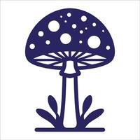A mushroom icon on a white background vector