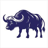 An image of a buffalo on a white background vector