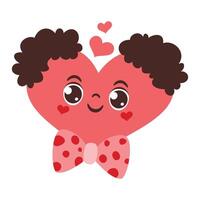 Funny Heart Character Posing vector