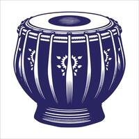 A tabla drum on a white background vector