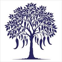 A Chilli Tree tree on white background vector
