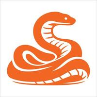 Snake Silhouette with Smooth Curves and Minimalist Design for Art and Nature vector