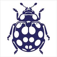 A ladybug with polka dots on its back vector