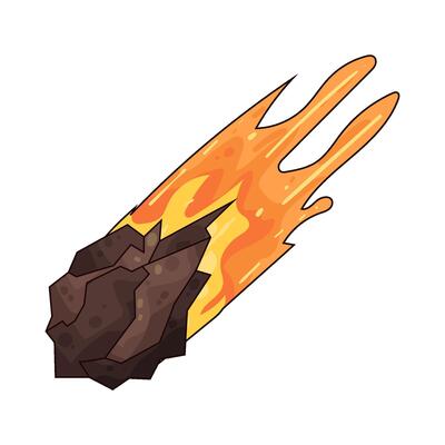 illustration of a meteor