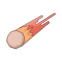 Meteor falling down vector
