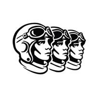 linear monochrome icon aviators simple vector