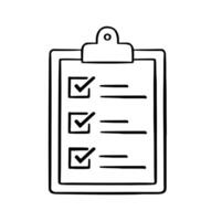 icon symbol checklist, list with check marks vector