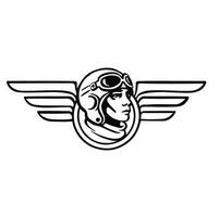 linear monochrome icon aviator pilot simple vector