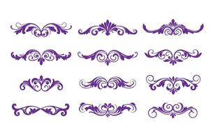 Luxury Swirl Patterns and Elegant Ornamental Lines Decorative Accents vector