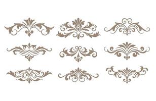 Luxury Swirl Patterns and Fancy Floral Elements Vintage Design vector