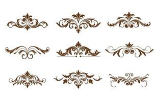 Luxury Swirl Patterns and Elegant Ornamental Lines Decorative Flourishes vector