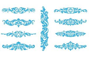 Luxury Swirl Patterns and Fancy Floral Elements Elegant Frame Design vector