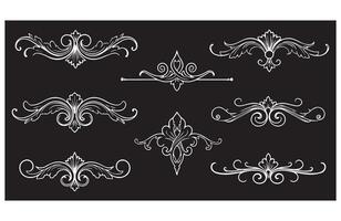 Luxury Swirl Patterns and Elegant Ornamental Lines Decorative Graphics vector