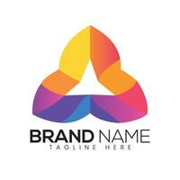 abstract colorful logo design template for business vector