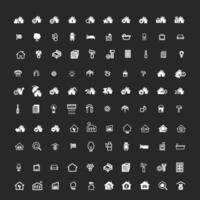 New home icons collection design with background vector