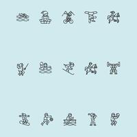 New metaverse and virtual space icon set vector