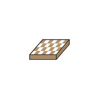 Minimalistic Chessboard Illustration with Clean Design Elements on White Background vector