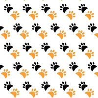 cute paw pattern background design template vector