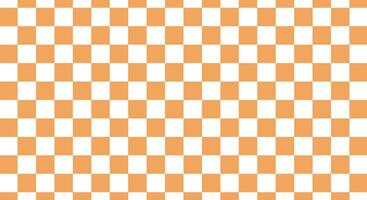 checker pattern square orange and white background design template vector