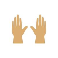 hand icon flat design template vector