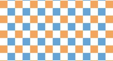 blue and orange checkered pattern background design template vector