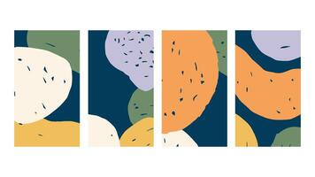 Abstract Crayon Backgrounds Set vector