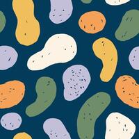 Crayon Drawing Abstract Shapes Seamless Pattern vector