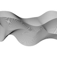 Wavy line art varying line thickness, sound waves in space vector