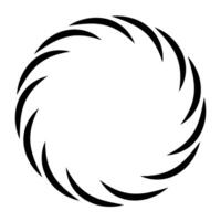 Drawing circular swirl in black lines, Japanese enso calligraphy symbol vector